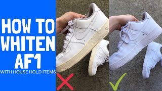 How to Whiten Your Yellowed Air Force 1s with Household Items [upl. by Reiniar]