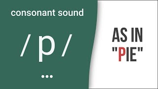 Consonant Sound  p  as in quotpiequot  American English Pronunciation [upl. by Amled195]