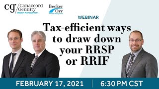 Tax Efficient Ways to Draw Down Your RRSP or RRIF [upl. by Olly490]