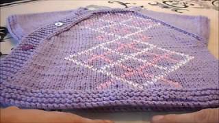 tuto tricot brassière bébé broder [upl. by Olumor]