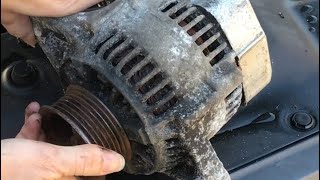 how to fix a SEIZED alternator Quick Fix [upl. by Hsan]