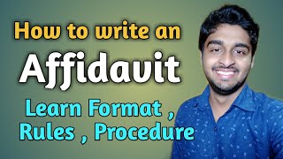 how to write an affidavit format with example [upl. by Enilemme]