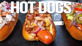 3 RIDICULOUSLY DELICIOUS HOT DOG RECIPES  SAM THE COOKING GUY [upl. by Ecyle]