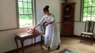 Getting Dressed in the 18th Century part 1 Womens Clothing [upl. by Rhianon227]