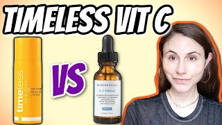 Timeless Skin Care Vitamin C serum vs Skinceuticals CE ferulic  Dr Dray [upl. by Nesnaj125]