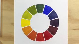 Cómo crear un Círculo Cromático de 12 colores RYB Rojoamarilloazul [upl. by Gabbey]