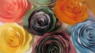 Tutorial Rosas de papel Paper roses [upl. by Kennie256]