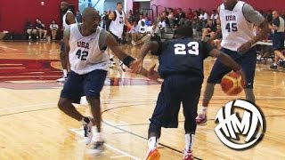 Kyrie Irving Crosses Kobe Bryant Throwback USA Scrimmage Highlights [upl. by Bryn]