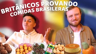 GRINGOS BRITÂNICOS PROVANDO COMIDAS BRASILEIRAS [upl. by Anitnelav715]