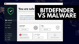 Bitdefender Total Security 2019 Review  Tested vs Malware [upl. by Torrlow]