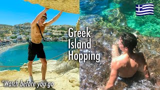 BEST GREEK ISLAND HOPPING TRAVEL ITINERARY  Best Beaches Sunsets and Islands 20222023 [upl. by Netsew697]