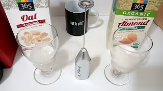 Oat Milk vs Almond Milk part 2 Frothing Test [upl. by Adon]