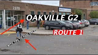 Oakville G2 Route One  With OnScreen Tips  Pass Your Test at First Attempt OakvilleG2Route1 [upl. by Llednahs]