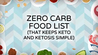 Zero Carb Food List that Keeps Keto and Ketosis Simple [upl. by Oicor]