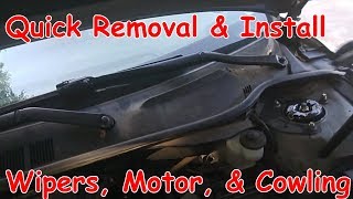 Toyota  Lexus Wipers Motor And Cowling RemovalReInstallation [upl. by Ricardama880]