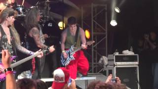 FAN PLAYS STEEL PANTHER ONSTAGE WITH THE BAND [upl. by Hurleigh499]