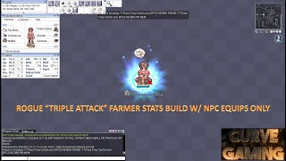 RAGNAROK CLASSIC Rogue quotTriple Attackquot Farmer Build NPC Equips [upl. by Saeger]