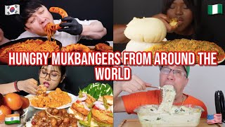 HUNGRY mukbangers from around the WORLD [upl. by Barnebas]