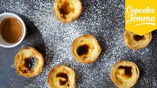 How to Make Pastéis de Nata AKA Portuguese Custard Tarts  Cupcake Jemma [upl. by Hagi]