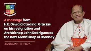 A Message from HE Oswald Cardinal Gracias  Archdiocese of Bombay [upl. by Rennat]