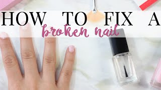 HOW TO FIX A BROKEN NAIL  Using KISS Silk Wrap Repair Kit [upl. by Nav]