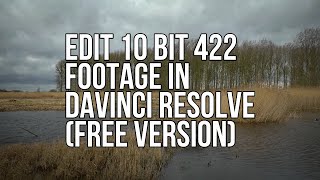 How to EDIT 10 BIT 422 FOOTAGE in Davinci Resolve free version UPDATE 2024 READ COMMENTS [upl. by Nesyt910]