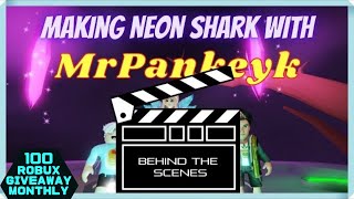 With MrPankeyk Making Neon Shark in Adopt Me BEHIND THE SCENES [upl. by Egedan]