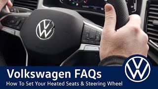 VW FAQ How To Use Your Heated Seats amp Heated Steering Wheel [upl. by Pickford]