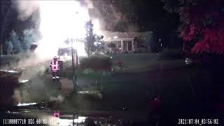 Large propane tank explodes during Kent County house fire [upl. by Drucy]