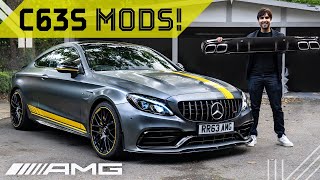 The Best C63 S Mods Louder Exhaust and Facelift Looks [upl. by Aikal]