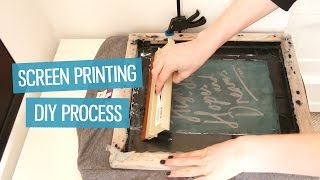 How to screen print tshirts at home DIY method  CharliMarieTV [upl. by Renee]