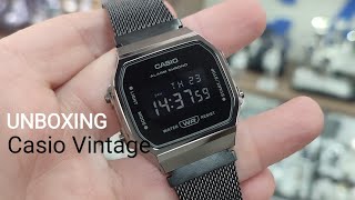 UNBOXING CASIO VINTAGE A168WEMB1BEF [upl. by Ynnohj]