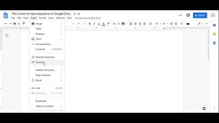 How to type math in Google Docs with the Equation Editor [upl. by Dnalyr]