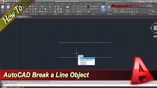 AutoCAD How To Break A Line Object [upl. by Elo199]