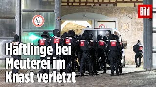 Gefängnismeuterei Polizei stürmt Knast in Thüringen  JVA Untermaßfeld [upl. by Laehctim]