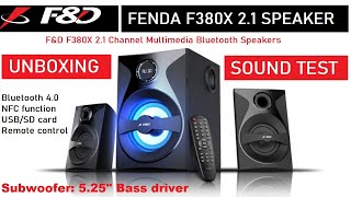 FampD F380X 21 Multimedia Bluetooth Speakers UnboxingDepth Review amp Sound Test [upl. by Alak]